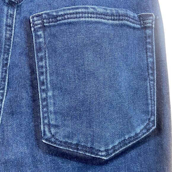 Good American classic slim straight high rise raw hem jeans size 2 / 26 - Picture 9 of 10